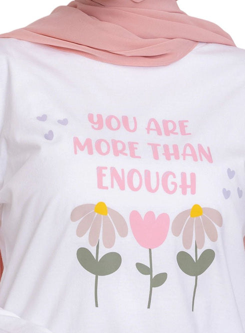 White - Design 40 Printed Long - Sleeve - Khotwh